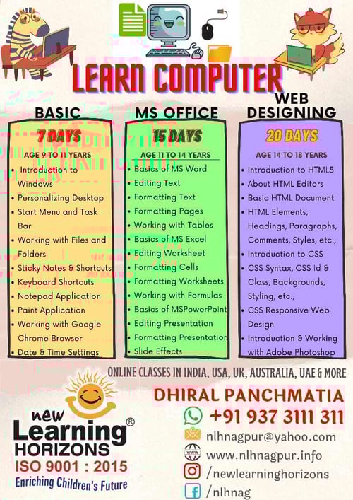 New Learning Horizons-Computer Classes