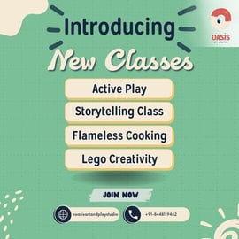Oasis Art Studio-Active play, storytelling, flameless cooking, lego