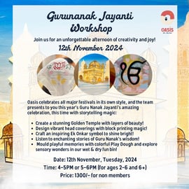 Oasis Art and Play Studio-Gurunanak Jyanti Workshop for kids