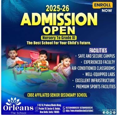 ORLEANS: ADMISSION OPEN 2025-26