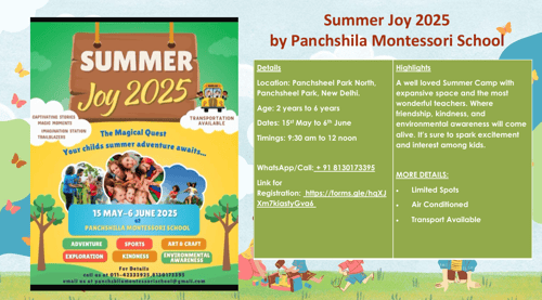 Panchshila Montessori School-Summer Joy 2025