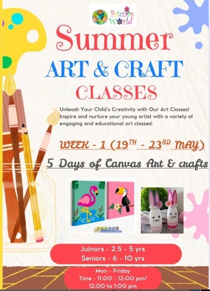 Petunias World-Summer Art & Craft Classes