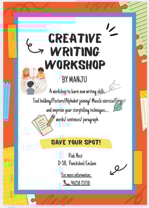 Pink Nest: CREATIVE WRITING WORKSHOP  BY MANJU