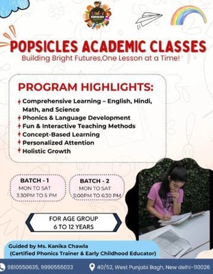 POPSICLES ACADEMIC CLASSES 