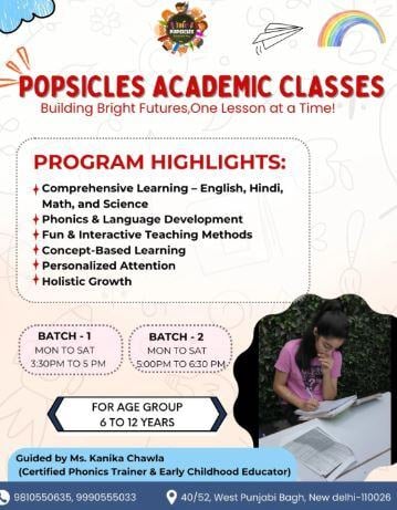 POPSICLES ACADEMIC CLASSES 