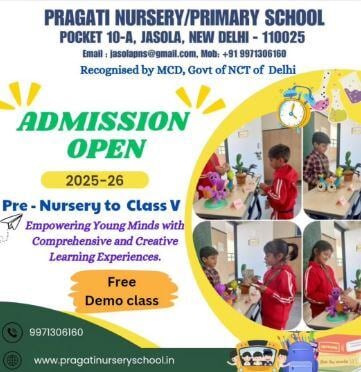 PRAGATI NURSERY SCHOOL : Admissions Open