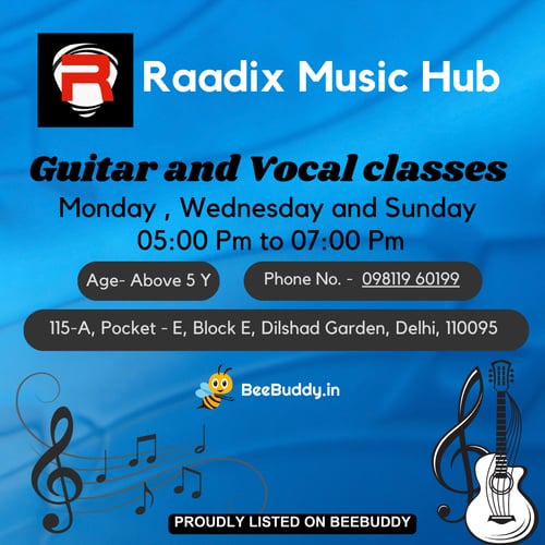 Raadix Music Hub-Guitar and Vocal Classes