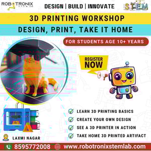Robotronix Stem Lab-3D Printing Workshop Laxmi Nagar