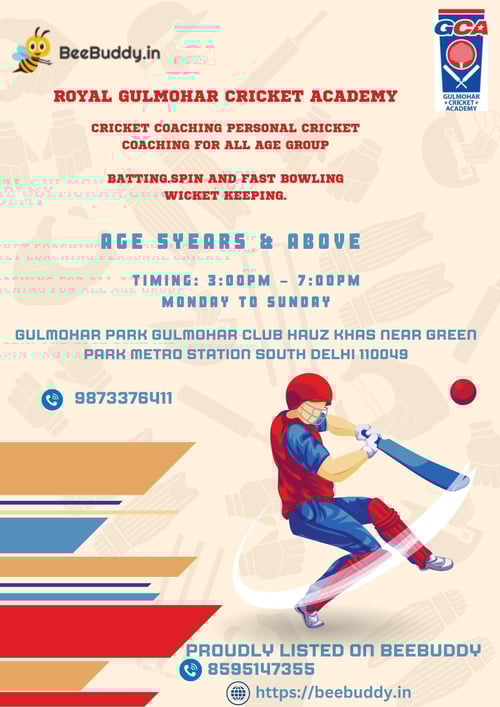 Royal gulmohar cricket academy- Cricket Classes for Children