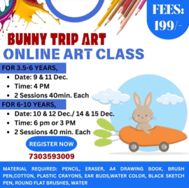 Saraswatei Learnings-Art Class (Bunny Trip Art)