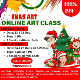 Saraswatei Learnings-Art Class (Xmas art)