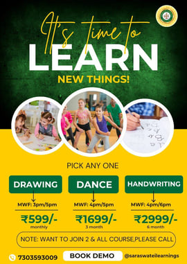 Saraswatei Learnings-Dance,Drawing,Handwriting Course for kids