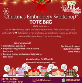 Skillful minds-Christmas Embroidery Workshop