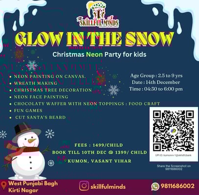 Skillful minds-Glow in the Snow (Christmas Neon Party for kids)