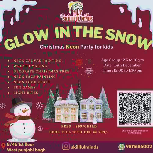 Skillful minds-Glow in the Snow (Christmas Neon Party for kids)