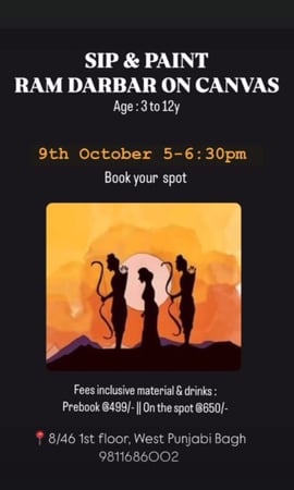 Skillful minds-Sip & Paint Ram darbar on canvas
