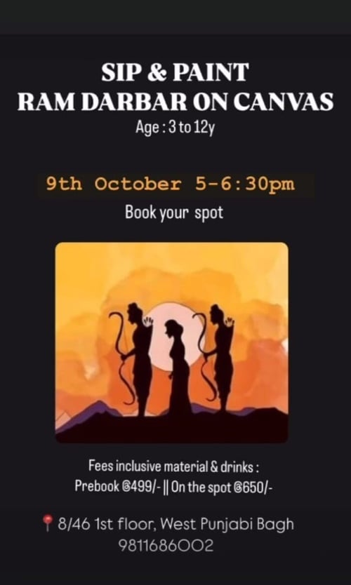 Skillful minds-Sip & Paint Ram darbar on canvas