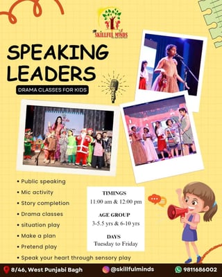 Skillful minds-Speaking leaders drama classes for kids