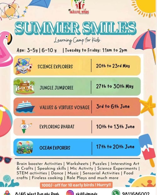 Skillful minds-Summer Smiles Learning Camp for kids 2025