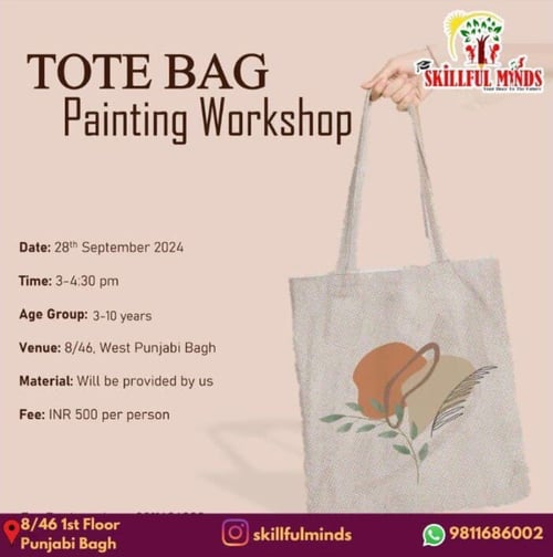 Skillful minds-Tote Bag Painting Workshop for kids