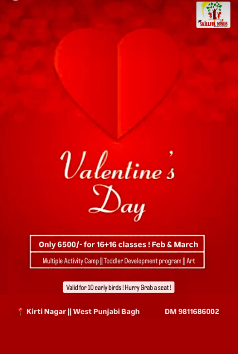 Skillful Minds-Valentines Day Classes Offer