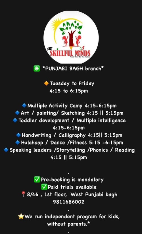 SKILLFUL MINDS: After school activity(Punjabi Bagh)