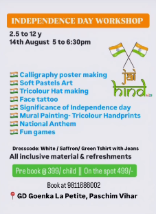 skillful minds-Independence day workshop for kids