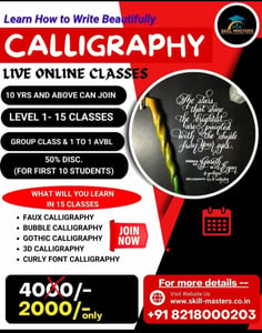 Skill Masters Institute of Professional Courses-Calligraphy Classes