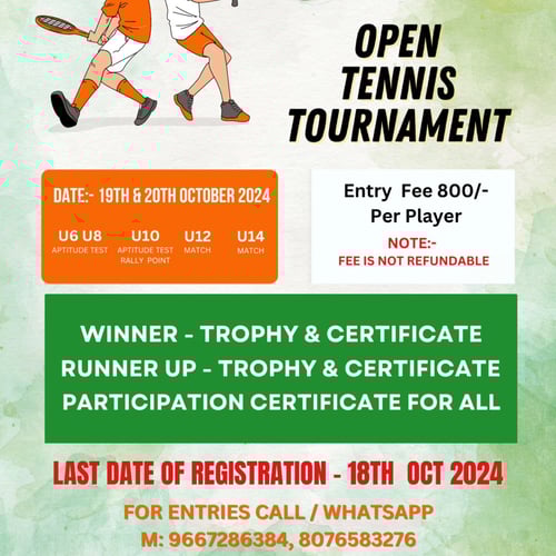 Sport's Hub Gurugram-Open Tennis Tournament