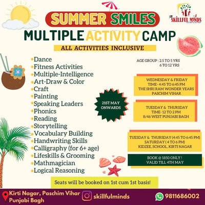 Skillful minds-Summer Smiles multiple activity camp