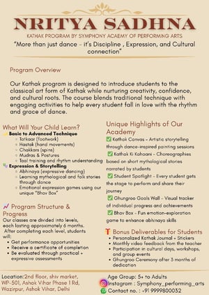 Symphony Music Academy-Nritya Sadhna Kathak Program