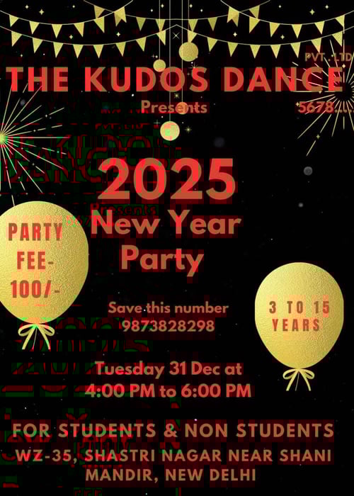 The Kudos Dance-2025 New Year Party for kids