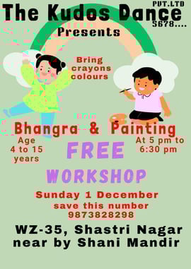 The Kudos Dance-Bhangra & Painting Free Workshop