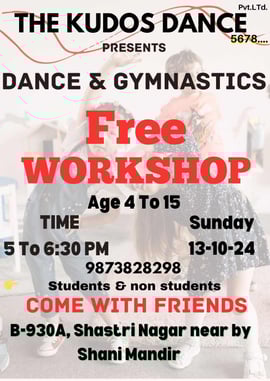 The Kudos Dance-Dance & Gymnastics Free workshop