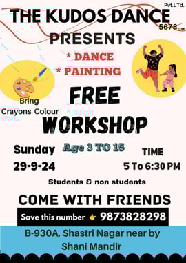 The Kudos Dance-Dance Painting Free Workshop