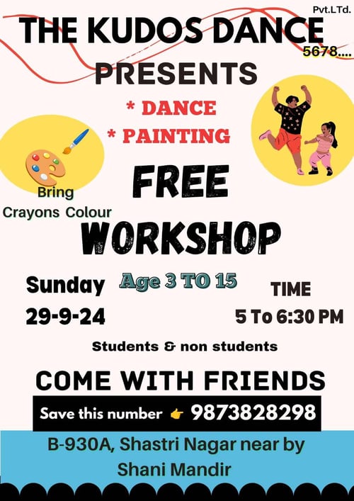 The Kudos Dance-Dance Painting Free Workshop