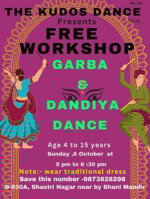 The Kudos Dance-Garba & Dandiya free workshop