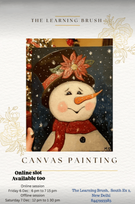 The Learning Brush-Canvas Painting (Christmas workshop)