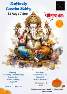 The Learning Brush-Ecofriendly Ganesha making workshop for kids