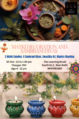 The Learning Brush-Matki Decoration and Sambrani diyas