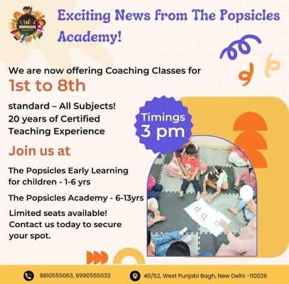 The Popsicles-Coaching Classes for 1st to 8th Standard