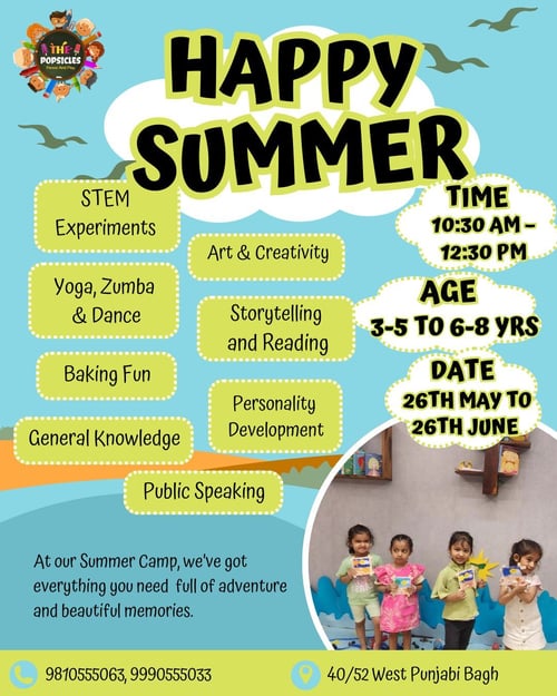 The Popsicles Early Learning Centre-Summer Camp