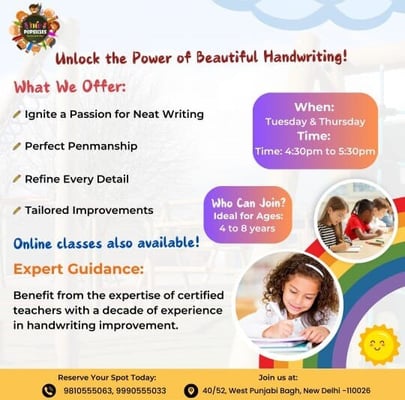 The Popsicles Learn & Play-Handwriting Classes