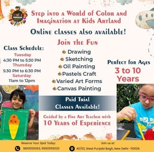 The Popsicles Learn & Play- Kids artland (Art classes for kids)