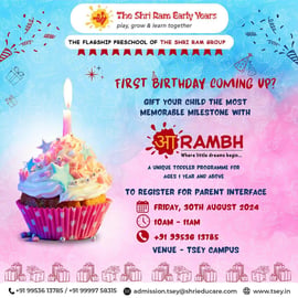 The Shri Ram Early Years-Aarambh (a unique toddler programme for little kids)