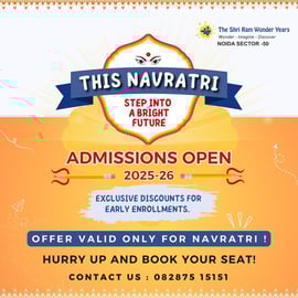 The Shri Ram Wonder Years-Admissions Open 2024-2025 (Navratri offer)