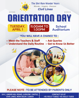 The Shri Ram Wonder Years-Orientation Day