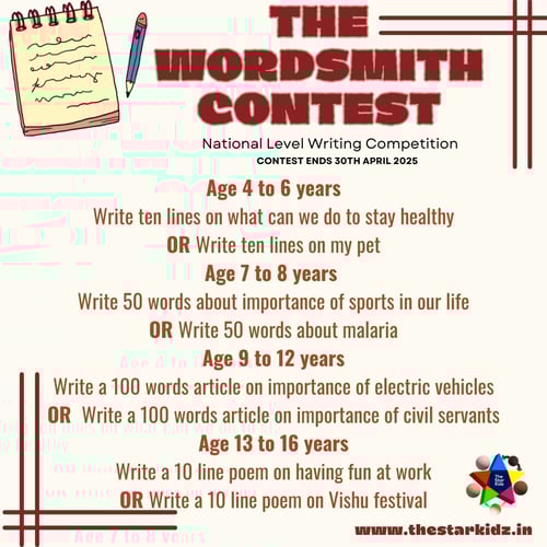 The Star Kidz-National Level Writing Competition (April 2025)
