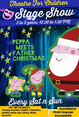 Triptotales Storytelling Centre-Peppa Meets Father Christmas theatre for children stage show