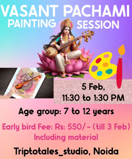 Triptotales Storytelling Centre-Vasant Pachami Painting Session